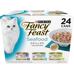 10 PackGrilled Wet Cat Food Seafood Collection in Wet Cat Food Variety Pack - (Pack of 24) 3 oz. Cans