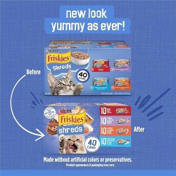20 PackWet Cat Food Variety Pack, Shreds With Beef, Turkey and Cheese Dinner, Chicken and Salmon Dinner, and With Ocean Whitefish and Tuna