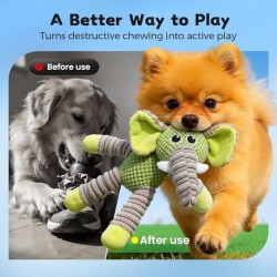10 Pack Plush Dog Squeaky Toy, Durable Pineapple Velvet Chew Toy for Aggressive Chewers Large Medium Small Dogs Interactive Training Teeth Cleaning Stuffed Animal
