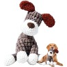 New Dog Toys, Indestructible Plush Dog Toy for Aggressive Chewers, Interactive Squeaky Soft Puppy Chew Toy, Durable Teething Toys for Small Medium Large Dogs