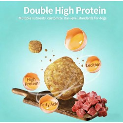 High-protein natural diet dry dog food for puppies. Fresh cat food. 1.5 kg. Scientifically formulated dog and cat food.